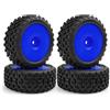 ZHRCFUN Set di 4 cerchi e pneumatici RC Beadlock per 1/18 Typhon Grom Mini Buggy Truck (blu)