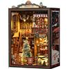 BESSERITE Book Nook Christmas Shop con LED e Musica, Puzzle 3D, 264 Pezzi | Casa miniatura DIY con carillon a carica, decorazione natalizia per libreria e regalo creativo per adulti e ragazzi 14+