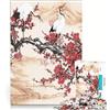 JIANGENNF Puzzle per adulti da 1000 pezzi con uccelli su fiori di ciliegio, gioco rompicapo, antistress, lista dei desideri con Babbo Natale 38x26cm