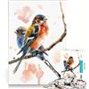 JIANGENNF Puzzle da 1000 pezzi per adulti con uccelli, poster, giochi per famiglie, decorazione perfetta, compleanno e Natale 38x52cm