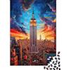 VNXTPQLKWMDJ Grattacielo urbano panorama tramonto Puzzle 1000 Pezzi Puzzle per Adulti carta relax concentrazione decorazione casa regalo 52x38cm/1000pcs