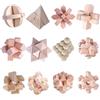 Coriver Confezione da 12 puzzle 3D in legno rompicapo, puzzle di logica in legno, gioco IQ Test Challenge Toy, puzzle ad incastro me per bambini, adolescenti e adulti