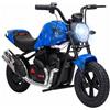 AIYAPLAY Moto Cross Elettrica per Bambini 24V Motore Brushless 180W, Blu | Batteria al Litio, Motorino Elettrico Bimbi 6-12 Anni, Pneumatici 30cm in Gomma, Freno a tamburo, Luci, Musica USB, 10-18km/h
