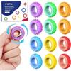 Jumstigate NPPN Anelli Fidget anti stress per bambini, 36 anelli sensoriali, bacchette silenziose per ADHD autismo, giocattoli portatili anti ansia per classe casa e viaggio regalo