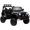 AIYAPLAY UTV Elettrico per Bambini 3 Velocità 2 Motori 12V Nero | Buggy elettrico per bambini 3-5 anni, 2.4G remoto, musica, clacson, LED, soft start, ruote sospese.