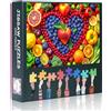 TISHIRON Puzzle da 1000 pezzi: cuore di frutta e verdura (50 x 70 cm) - Motivo motivazionale salute, puzzle colorato per appassionati di benessere e famiglie