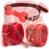 Generico Supporto per esercizi a forma di osso in silicone e protezione per polso in pelle, kit di supporto per esercizi popolare per giochi in camera da letto - LC16ITW (Rosso:A)