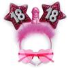 realGOOS Cerchietto con pisello glitter e stelline 18 anni per compleanno sexy diciottesimo hot party + occhiali rosa a forma di cuore