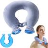 Leikurvo Borsa dell'acqua calda per collo, borsa dell'acqua calda in PVC per collo e spalle e mal di schiena, con soffice (blu foscha)