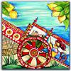 DIAMOND HOME Dipinto a Mano Acrilico su Tela con Telaio d'Abete da 3 cm - Quadro Materico con Dettagli a Rilievo - Made in Italy da Pittori Specializzati (80 x 80 cm) B 034