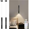 DESGNT Lampada a sospensione a LED con batteria da 6000 mAh, 2 pezzi, moderna lampada a sospensione con telecomando, funzione dimmer e sensore di movimento, per cucina, camera da letto e soggiorno