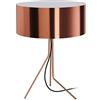 EXO LIGHTING - Lampada da tavolo DIAGONAL rame E27 da interno IP20 (Ø45cm). Treppiede da tavolo in stile moderno per soggiorni, camere da letto e hotel.
