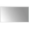 vidaXL Specchio da bagno a LED trasparente, 90 x 50 cm, specchio da bagno rettangolare moderno, parete a LED, superficie riflettente in vetro temperato, decorazione efficace nello spazio per ingresso