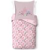 Jay Franco Kids Disney Princess Set copripiumino - Biancheria da letto morbidissima con federa, SOLO COPERTA, piumone non incluso, rosa, 2 pezzi singolo