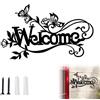 momgyaamz Decorazione Porta Ingresso 30 * 17 cm, Decorazioni da Parete In Metallo, Ghirlanda Porta Ingresso per Porte D'Ingresso, Giardini, Interni, Esterni, Matrimoni e Feste, Oggetti Decorativi per la Casa
