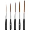 Apausvcm 5 pennelli lunghi per rivestimento, pennelli per dettagli extra lunghi | Pinstriping Scroll Outlining Brush per riempire angoli marcatura delineare creazione bordi bordo acquerello acrilico