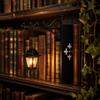 XQDNLN Lanterna Libreria Rétro in Ferro, Lampada Decorativa, Luce da Lettura per Libro e Fermalibri, Bookshelf Lantern Nook Light, Decorazione Halloween per Mensola, Idea Regalo per Amanti dei Libri