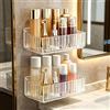 VIDSTW 2 Pezzi Mensola Doccia Senza Foratura Acrilico Mensole Adesive Bagno | Elevata Capacità Di Carico Porta Bagnoschiuma Da Doccia 23.5×13×7.5 cm Contenitore per Bagni E Cucine