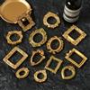 JIEBYTUY Set di 13 mini cornici vintage, cornici in resina dorata decorata, modello da tavolo e da parete, per l'arredamento della casa e i progetti fai da te
