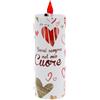 SHALOM - Lumino Elettronico Sarai Sempre Nel Mio Cuore, Durata 150 Giorni. Altezza 17,5 Cm