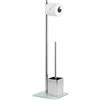 bremermann porta scopino per WC, scopini per WC, acciaio inox, vetro di sicurezza (bianco)