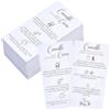 FINGERINSPIRE 240 Pz Schede di Istruzioni per la Cura delle Candele, 5x8.8cm Fatte a Mano Rettangolari con Parole in Carta Bianca per Candele Fatte a Mano, Forniture per Produttori