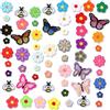 Pushiibee Set da 60 Toppe Termoadesive, Motivi Floreali Multicolore in Tessuto, Toppe Floreali Ricamate con Retro Termoadesivo per Jeans Giacche e Cappelli e Progetti DIY