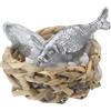 Holyart Cibo in miniatura presepe: Cesto con pesci per presepe 8 cm 2x3 cm