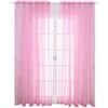 Veemoon a vela per finestra, romantica, in argento, con stelle, per il trattamento della finestra, con lustrini, per bambini, camera da letto, soggiorno, 100 x 270 cm (rosa)