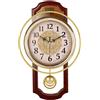 Generic Orologio da parete a pendolo antico con movimento silenzioso Sweep, design classico retrò, telaio in plastica e vetro ABS, ideale per la decorazione della casa vintage
