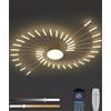 JINGKER Plafoniera LED Firework Dimmerabile 42+1 Teste Oro | Con Telecomando, Stile Moderno Minimalista, Per Soggiorno, Luce a LED, Design a Fuochi d'Artificio
