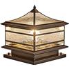 RHYDM Tutto rame vetro esterno pilastro luce vintage patio prato colonna lampada cap palo luci palo lanterna recinzione giardino paesaggio lampada piedistallo apparecchio 1-lampada