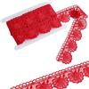 GORGECRAFT 5 Yard Nastro di Pizzo Ricamato Smerlato Rosso Venezia Pizzo Bordo Cucito Ricamo Uncinetto Fiore Smerlato Bordo Pizzo Rotolo Nastro per Artigianato Nuziale Matrimonio Decorazione Bouquet