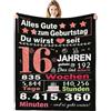 twirush Regalo per bambine di 16 anni, 130 x 150 cm, coperta per il 16° compleanno, regalo di compleanno, una coperta di compleanno per mia figlia