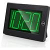 Timegyro Orologio da parete a batteria LED, visibile di notte, senza collegamento, orologio da parete digitale con ampio display, luminosità regolabile