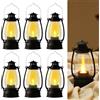 WIYETY 6 lanterne LED nere: mini lanterna con candela a LED, lanterna decorativa a LED, piccola lanterna per lanterna di Natale, decorazione da tavolo per Halloween, decorazione da tavolo Ramadan