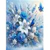 ZYJBD Pittura Diamante Fiori e Uccelli 5D, Kit Completo Pittura Diamante 5D, Uccelli e Fiori, Arte a Diamante Fai Da Te per Decorazioni Murali, Kit DIY per Adulti e Bambini, Regalo per la Casa, 30x40cm