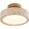 JIAODIE Plafoniera In Travertino Moderna LED Lampada Da Soffitto 3 Colori Regolabili Lampada Per Corridoio 20 Cm Stile Japandi Per Camera Da Letto Guardaroba Balcone Ingresso Scala(B1)