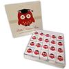irpot Scatola Box bomboniere cubetto Personalizzabile portaconfetti con confetti e bigliettini kit confettata per eventi di ogni genere (Laurea Gufo)
