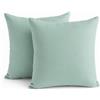 TIN DREAMS FACTORY | Set di 2 Federe per Cuscino 45x45 cm Verde Menta Tinta Unita - Sfoderabili e Lavabili - Cuscini Moderni - Made in Spagna - Decorazione per Casa, Letto, Divano, Poltrona