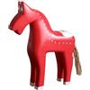 EffiFish Cavallo vintage in legno fatto a mano, ornamento nordico stabile, base per mensola di casa, matrimonio, inaugurazione della casa, bianco (rosso)