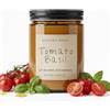 SINCERO HOME: Vela di Soia Profumata al Pomodoro e Basilico con Stoppino in Legno, 400g, Durata 60 Ore, Fatta a Mano per Decorazione, Aromaterapia e Relax in Casa