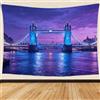 Generic Arazzo da Parete Grande 300x260 cm Londra 3D Telo da Parete | Tappeto Murale Decorazione, Vista Notturna della Città Arazzi da Parete, Tapestry per Camera da Letto Soggiorno Dormitorio