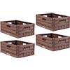 Bestlivings Scatola Pieghevole 40x30x16,3cm 16L - Confezione da 4 Plastica