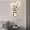 SXYSXYSXY Lampada da Parete LED Moderna Forma Fiore Nero 18W 3 Colori Regolabili Lampada a Muro 45cm per Soggiorno Camera Corridoio Scala