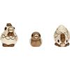 THUN - Presepe 2022 - Statuina Presepe Set Due Galline e Pulcino in Ceramica Decorata a Mano - Linea Presepe Classico - Gallina 1 2,7x2,3x3 cm h; Gallina 2 3,2x2,3x2,7 c h; Pulcino 2x1,8x2 cm h