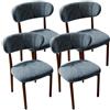 Generic 2 Pezzi Fodera Sedia Pranzo Due Parti Federa E Fodera Cuscino della Seduta | Copri Sedie Da Pranzo Schienale Curvo Diviso Jacquard Foglie Stile Rustico Protezioni Sedie Ad Arco(Dark gray,4Sets)