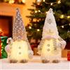 Kssvzz 2 Gnomi Natalizi Illuminati con Luce, Decorazioni Natalizie | Addobbi Natalizi per la Casa e da Esterno, Gnomi Svedesi con Cappello, Elfo Natalizio per Decorazione Interna