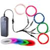 DIELOVEHUA EL Wire LED Neon Flessibile,El Wire Neon Lights,Luce al neon 5 in 1 metro EL Wires,5 x 1m EL Fili Luce al Neon,LED NeonFlessibile per Cosplay Festa Halloween Natale Party Carnevale Decorazione