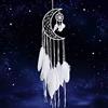 Dremisland Blu Acchiappasogni Dream Catcher Handmade Mezzo cerchio Moon Star Design con piume Dreamcatcher Fatto a Mano appeso a parete Parete Decorazioni per casa Regalo (Bianco)
